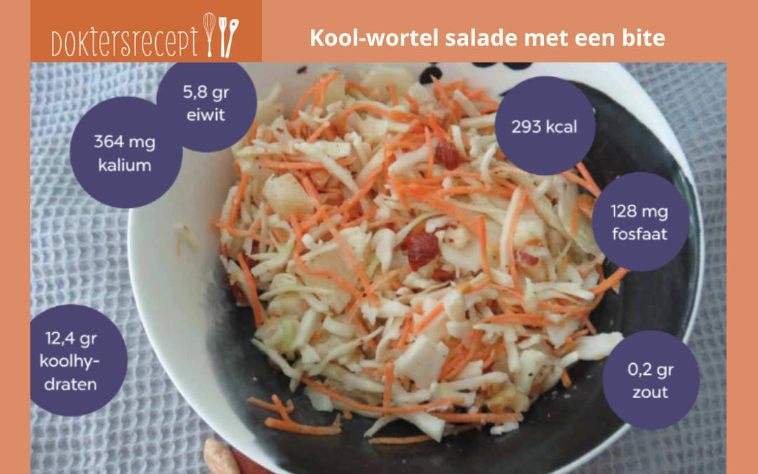 kool-wortel salade met een bite