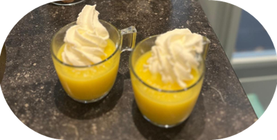 Mangocino dessert-smoothie